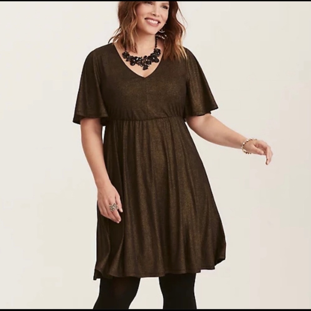 Torrid shimmer Skater Dress - Picture 1 of 5